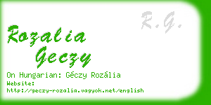rozalia geczy business card